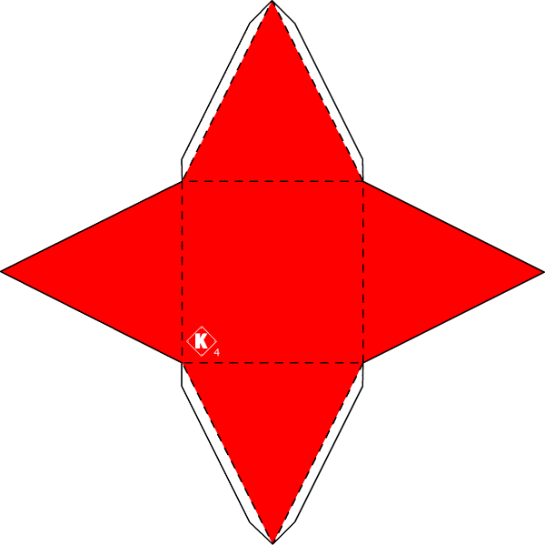 Четырехугольная пирамида как сделать схема